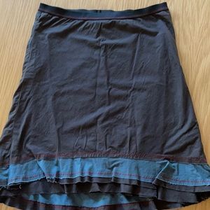Anthropologie blue skirt short in front long in back and layered